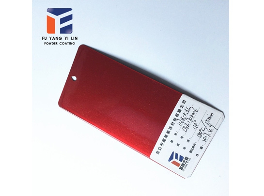 Flash red thermosetting powder coating