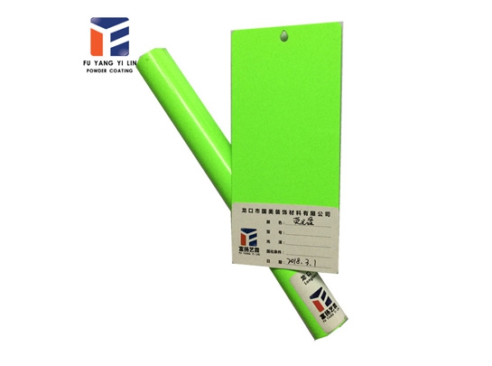 Fluorescent green powder coating