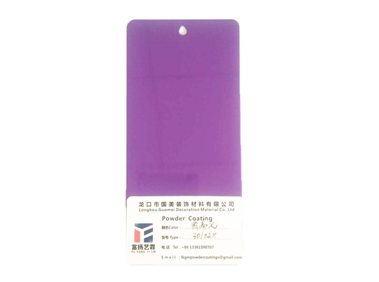 Purple high gloss electrostatic spraying powder