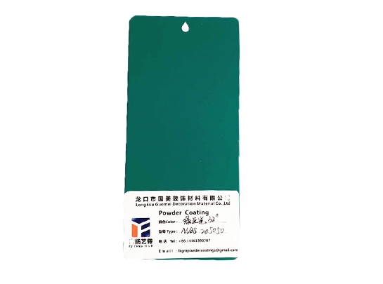 Green matt powder coating